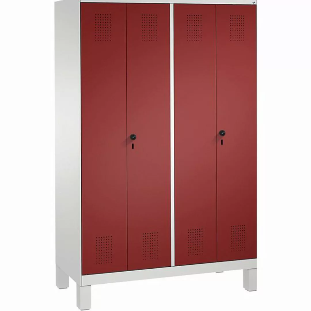 C+P Garderobenschrank Breite: 1200 mm x Tiefe: 500 mm x Höhe: 1850 mm rubin günstig online kaufen