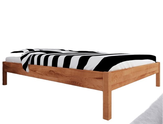 Natur24 Einzelbett Bett Bento 1 Sonderlänge 160x190 Kernbuche o. Kopfteil m günstig online kaufen