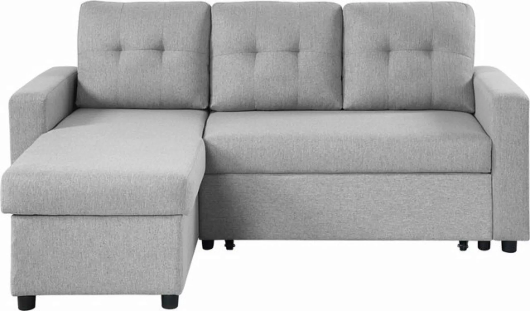 ATLANTIC home collection Ecksofa "Gino L-Form", mit Schlaffunktion und Stau günstig online kaufen