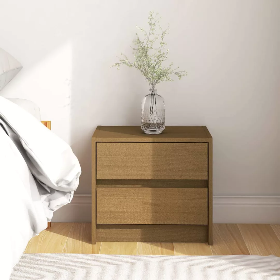 Nachttisch Honigbraun 40x30,5x35,5 Cm Massivholz Kiefer günstig online kaufen