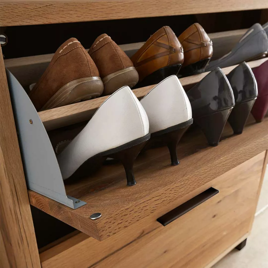Schuhklappenschrank aus Eiche Massivholz geölt günstig online kaufen