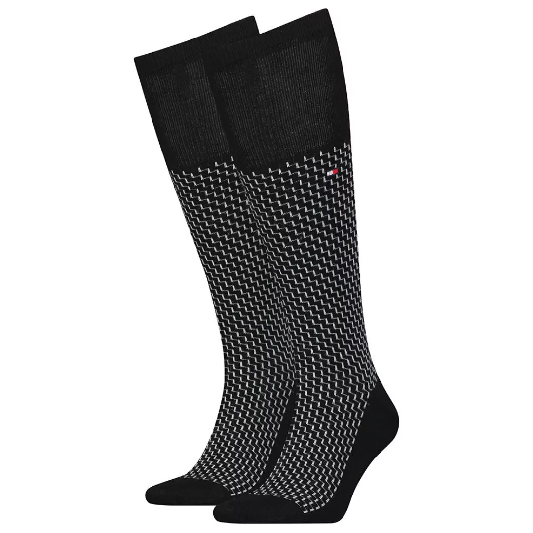 Tommy Hilfiger Kneehigh Graphic Socken 2 Paare EU 39-42 Black günstig online kaufen