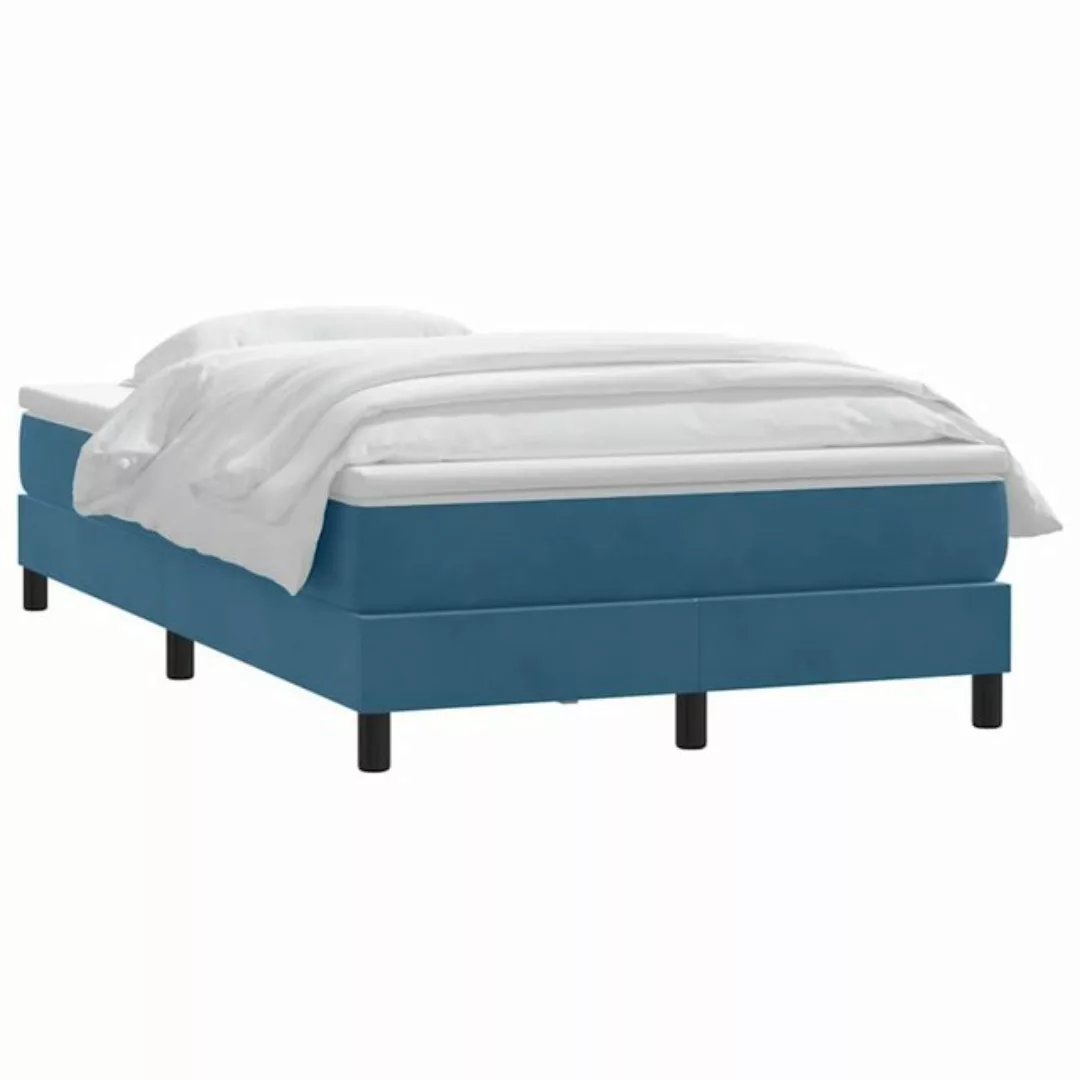 vidaXL Bett Boxspringbett mit Matratze Dunkelblau 120x210 cm Samt günstig online kaufen