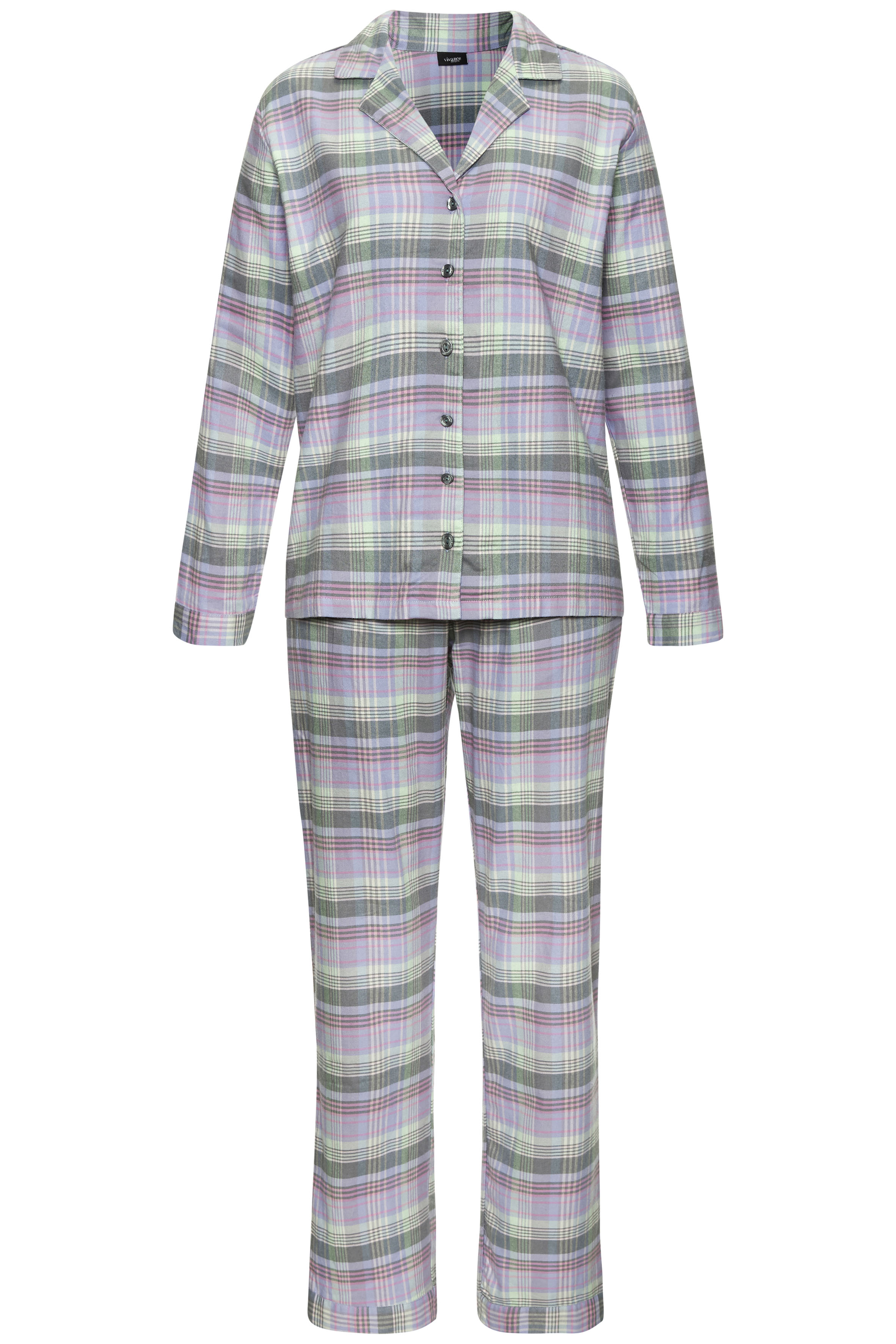 Vivance Dreams Pyjama, (2 tlg.), aus kuschelig weichem Flanell günstig online kaufen