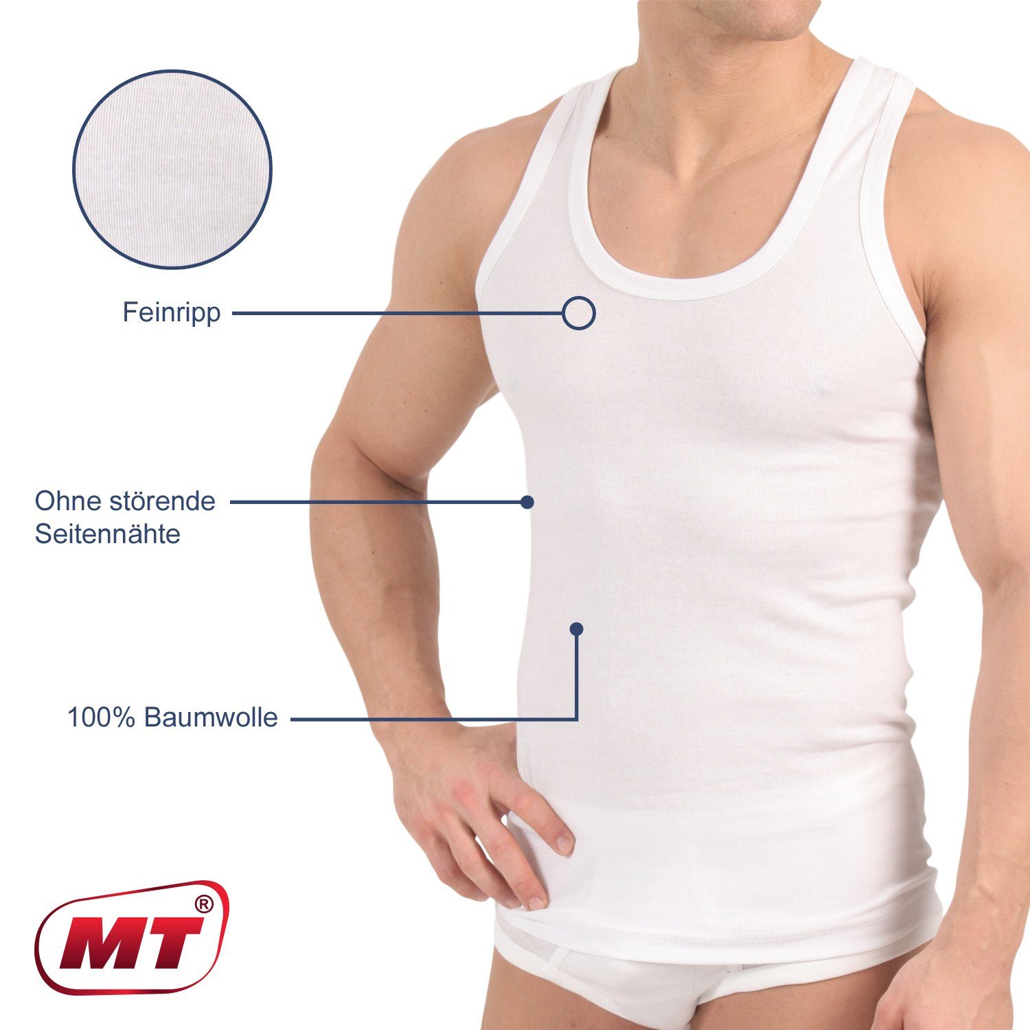 MT Achselhemd Herren Baumwoll Unterhemd Classic günstig online kaufen