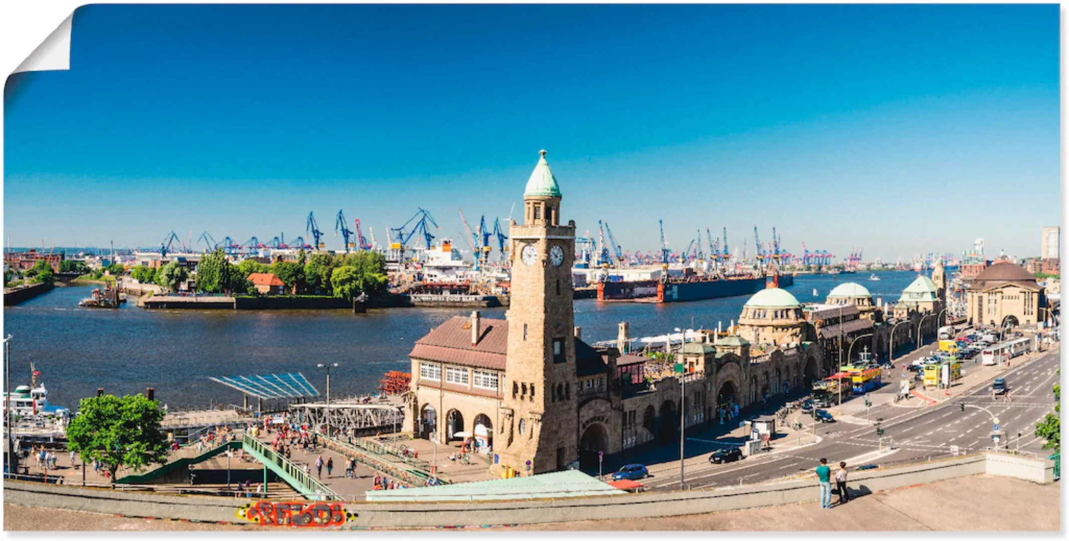 Artland Wandbild "Hamburg St. Pauli Landungsbrücken", Deutschland, (1 St.), günstig online kaufen