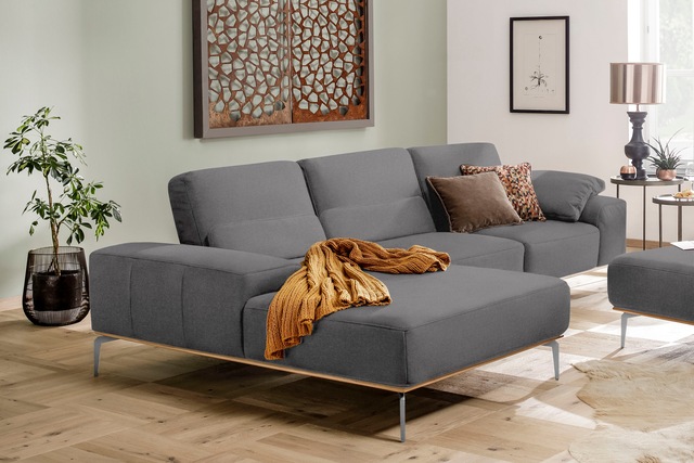 W.SCHILLIG Ecksofa "run, Designsofa mit tollem Sitzkomfort, bequem, L-Form" günstig online kaufen