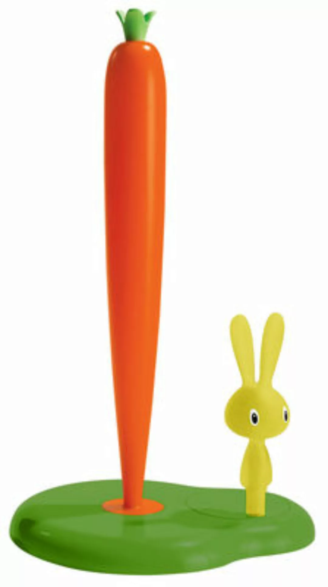 Küchenrolle-Halter Bunny and carrot plastikmaterial grün - Alessi - Grün günstig online kaufen