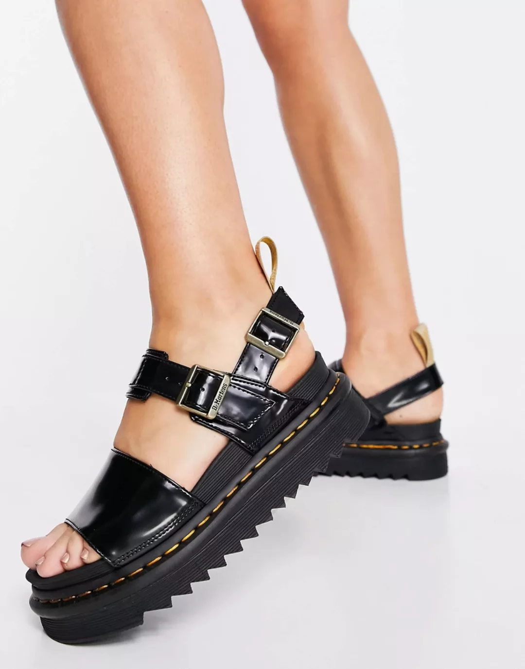 Dr Martens Vegan – Voss – Sandalen in Schwarz günstig online kaufen