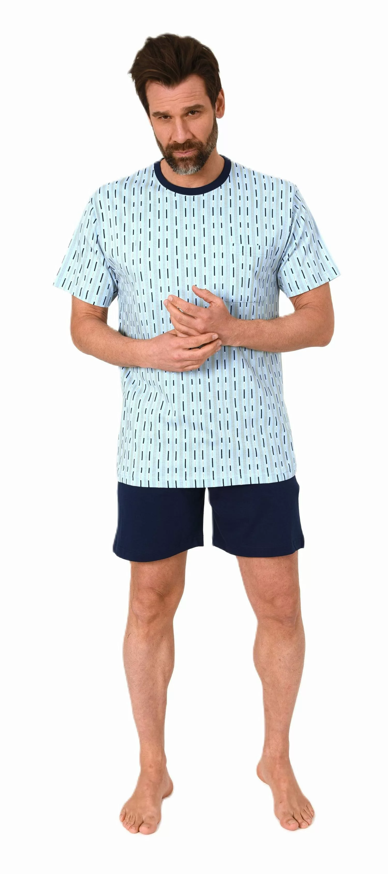 Normann Pyjama Normann Herren kurzarm Schlafanzug günstig online kaufen