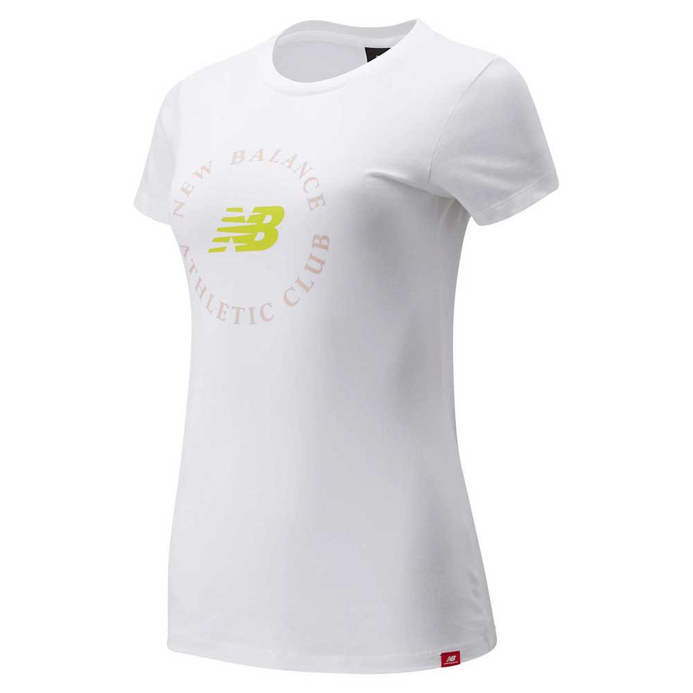 New Balance Grundlagen Athletic Club Graphic Kurzärmeliges T-shirt XS White günstig online kaufen