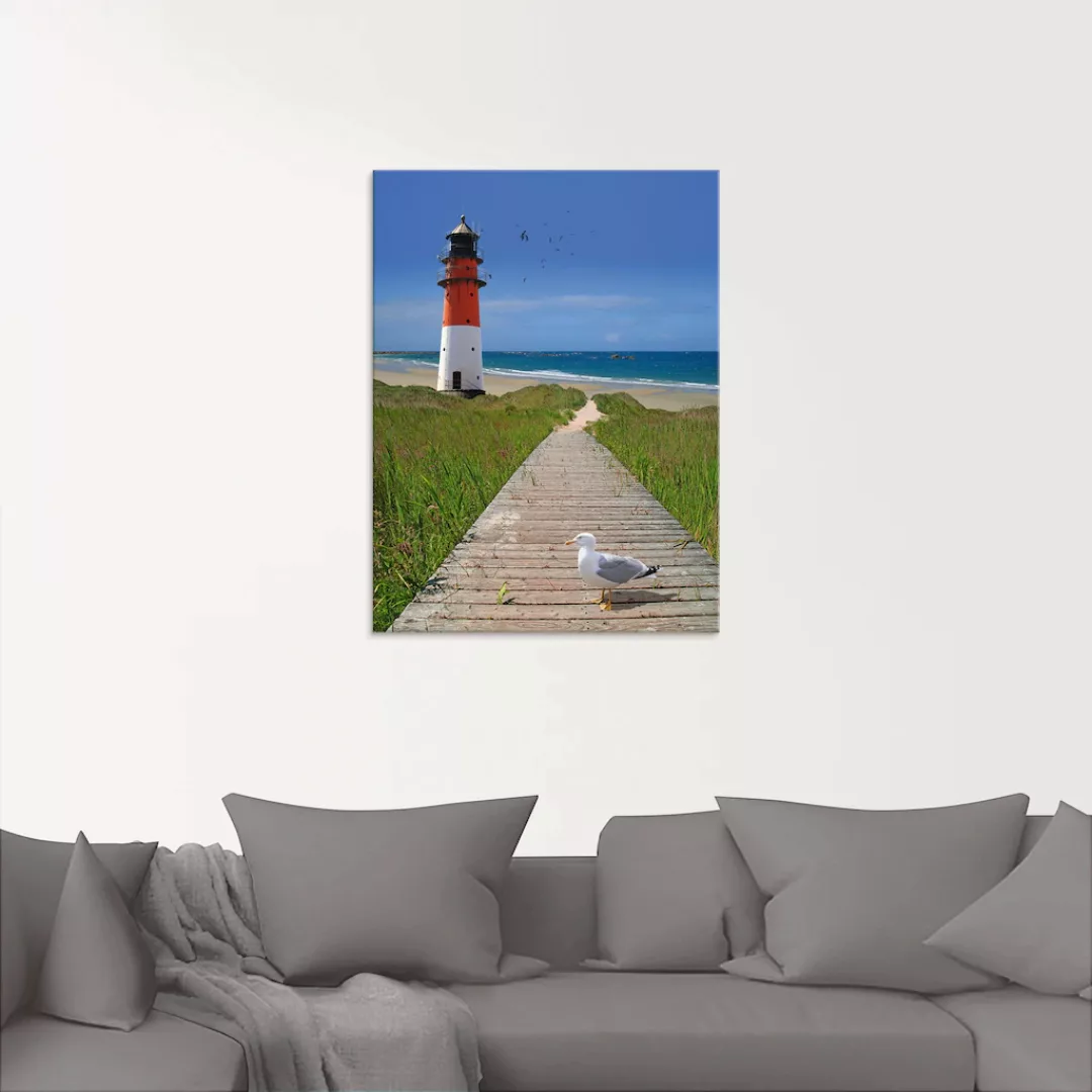 Artland Glasbild "Der Weg zum Meer", Gebäude, (1 St.) günstig online kaufen