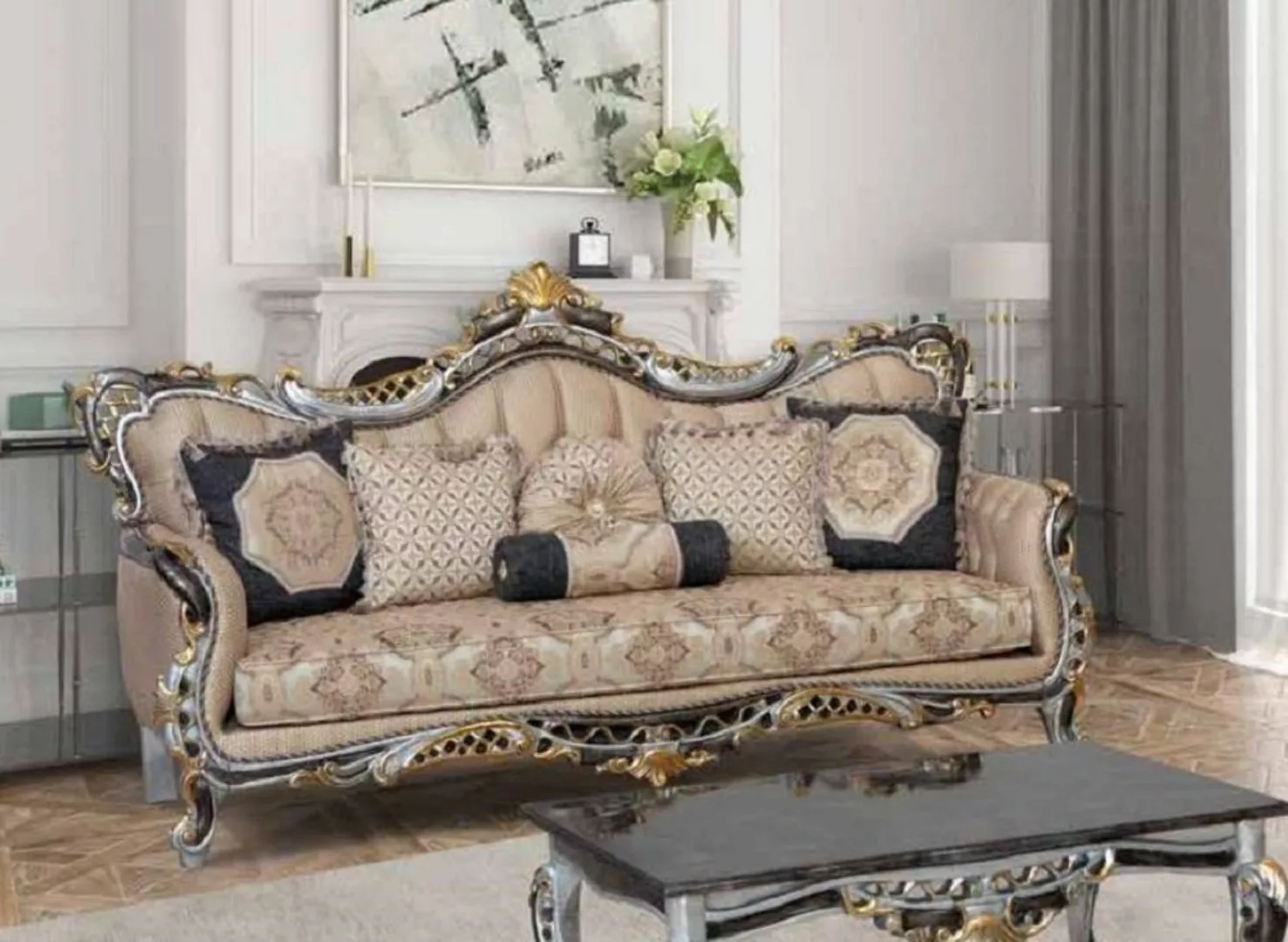 JVmoebel Sofa Sofa Chesterfield Couch 3er Couchen Samt Couchen Dreisitzer günstig online kaufen