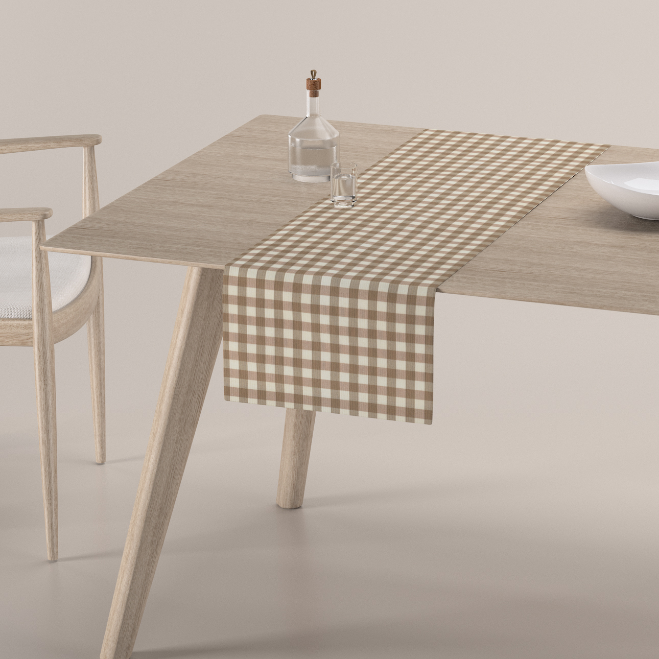 Tischläufer, hellbraun-ecru, 40 x 130 cm, Quadro (136-06) günstig online kaufen
