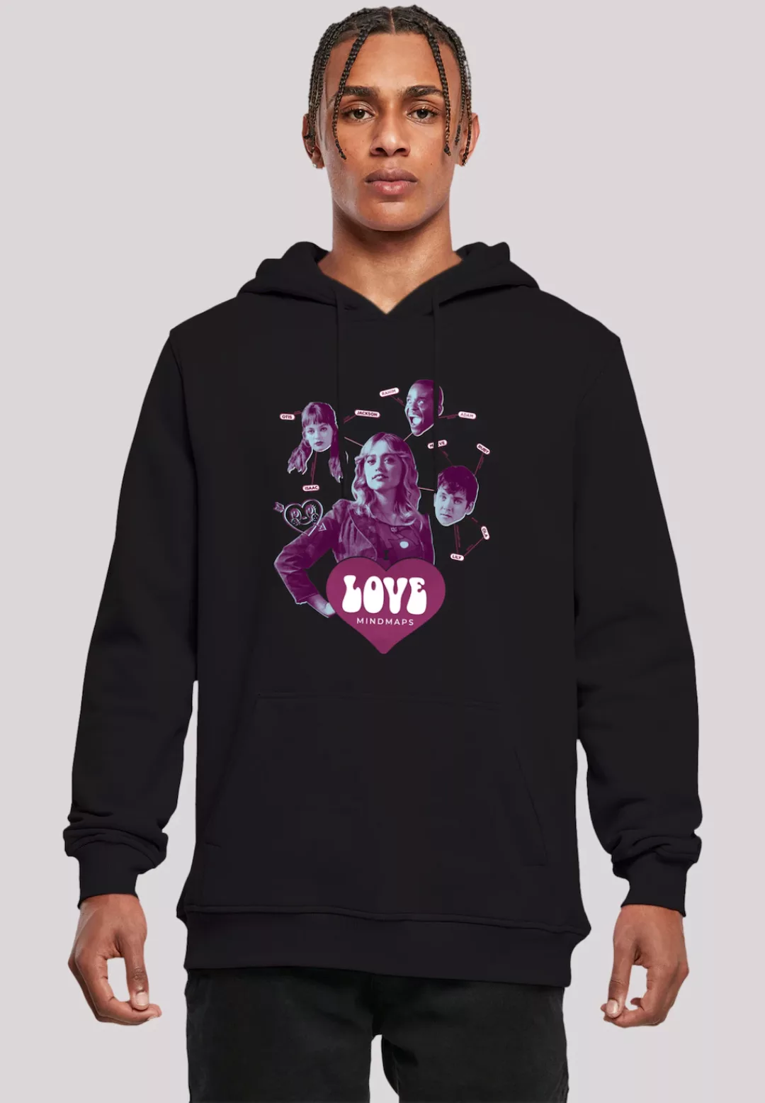 F4NT4STIC Kapuzenpullover "Sex Education Love Mindmaps Netflix TV Series", günstig online kaufen