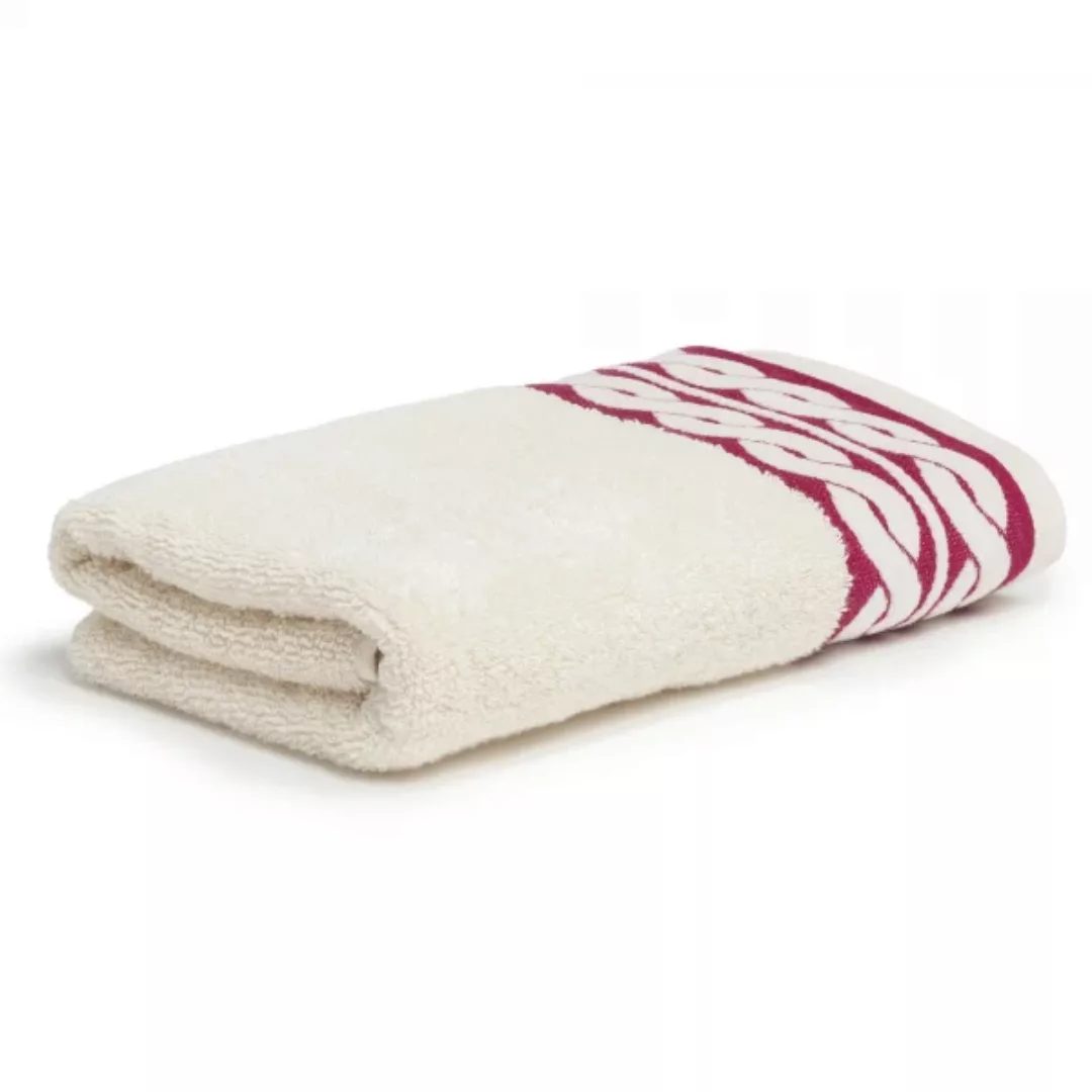 Möve Handtücher Cosy Knits Chenille - Farbe: nature/berry - 021 - Duschtuch günstig online kaufen
