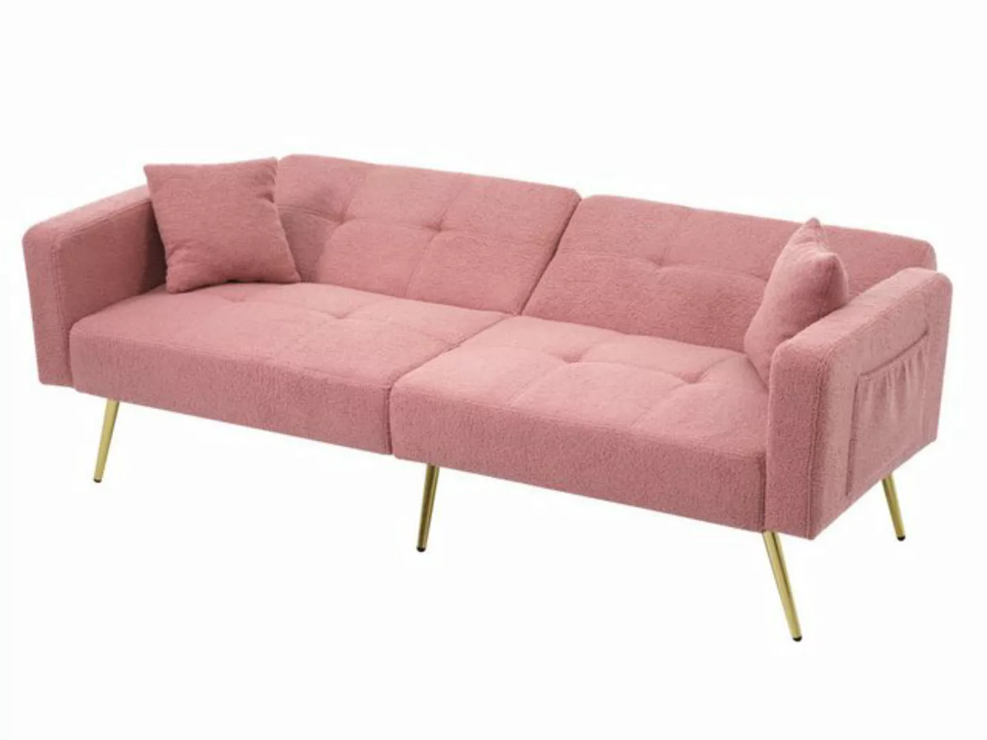 SeedWave Schlafsofa Fleece 3-Sitzer Sofa mit Schlaffunktion, Unabhängig ver günstig online kaufen