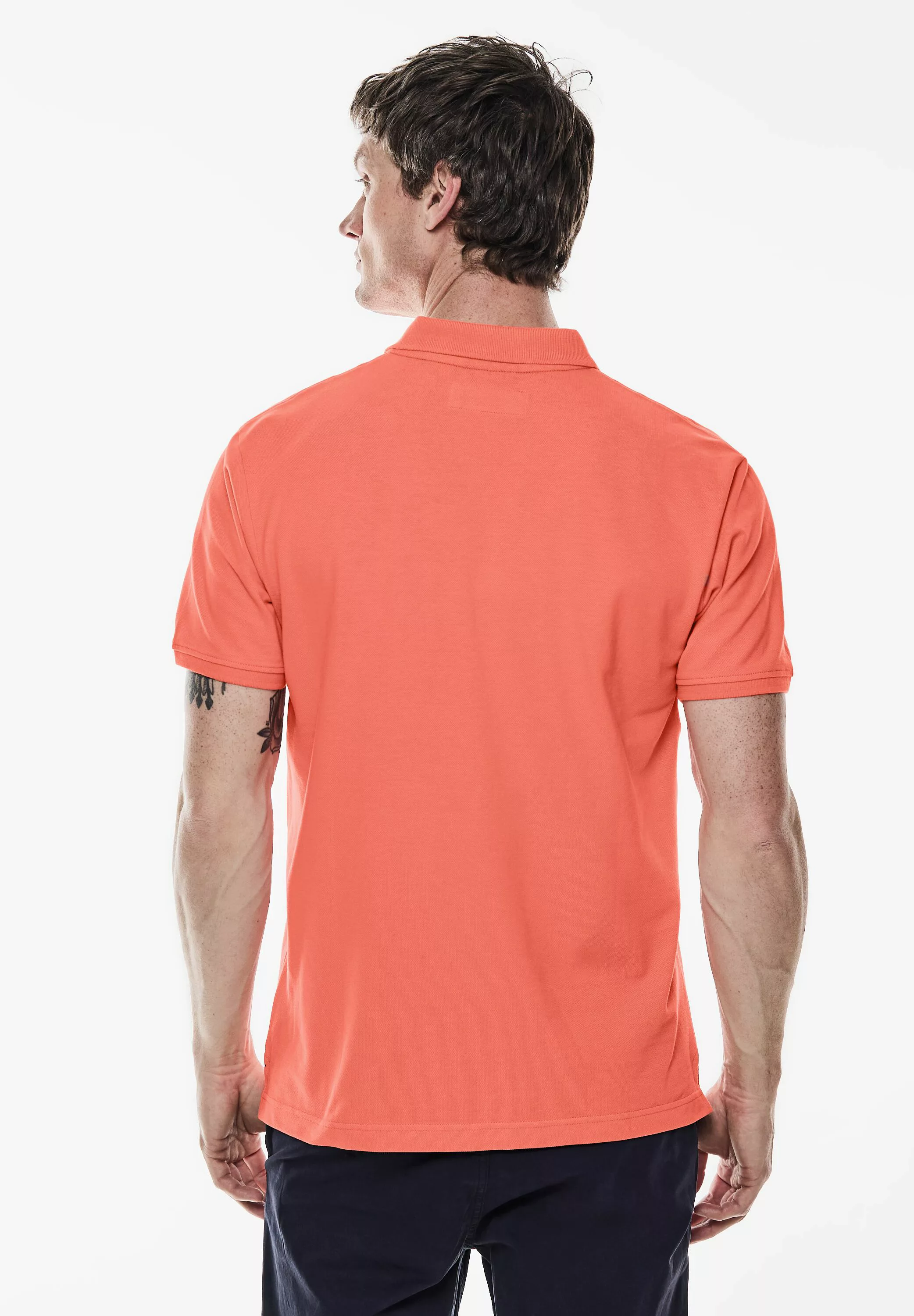 STREET ONE MEN Poloshirt in Unifarbe günstig online kaufen