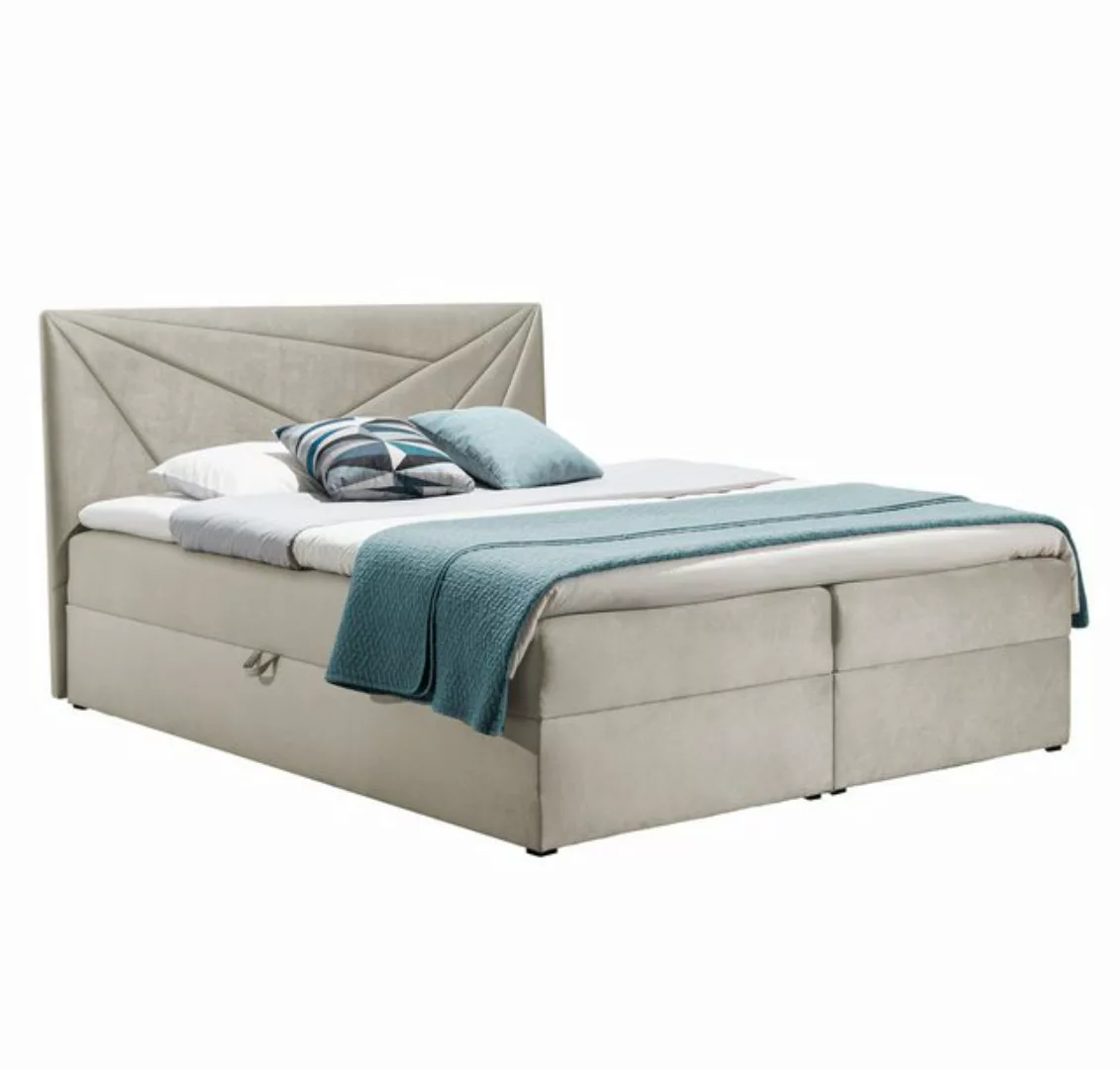 Furnix Boxspringbett TREZO 5 120x200 Doppelbett mit Bettkasten und Topper, günstig online kaufen