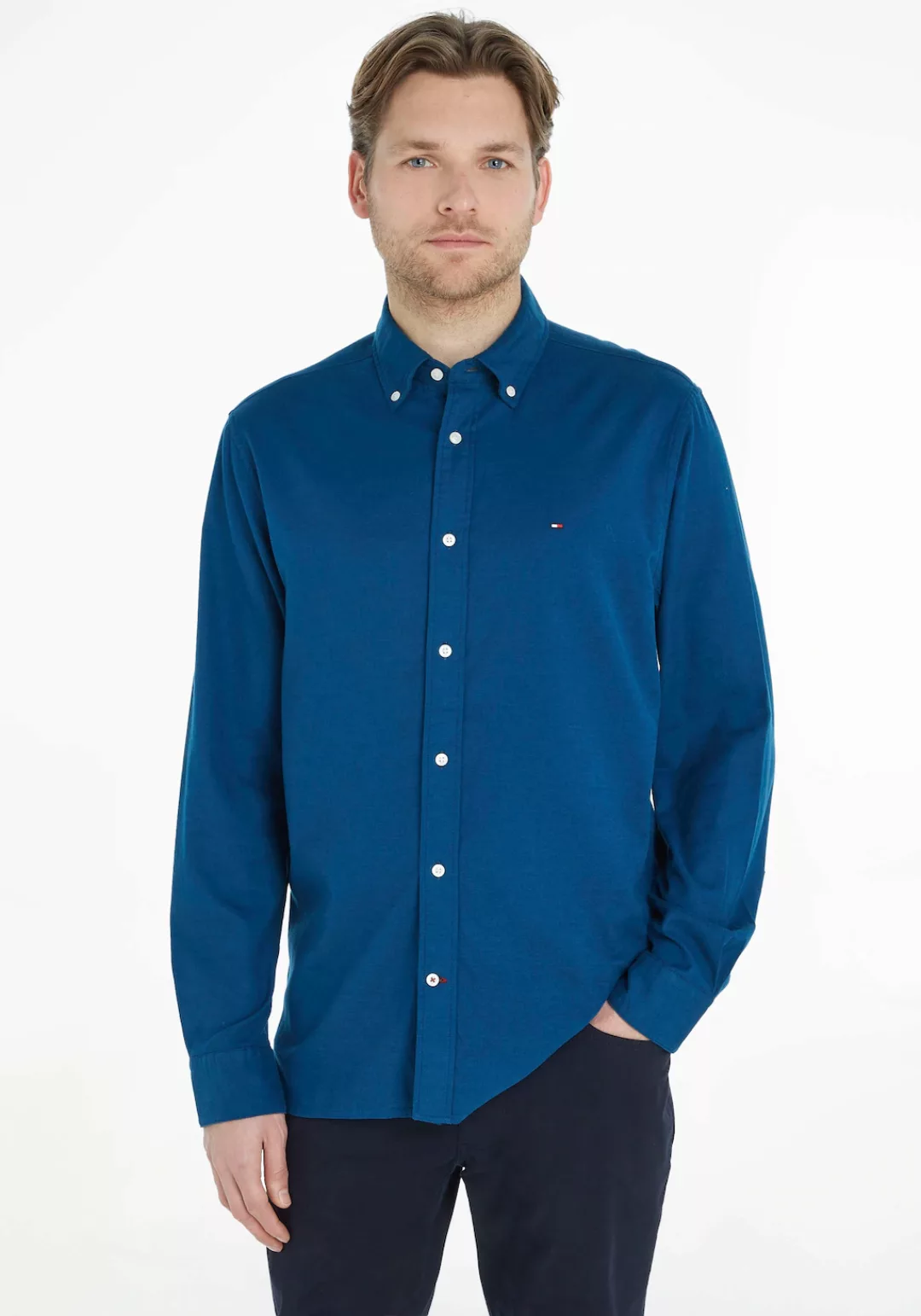 Tommy Hilfiger Langarmhemd "FLEX BRUSHED TWILL RF SHIRT" günstig online kaufen