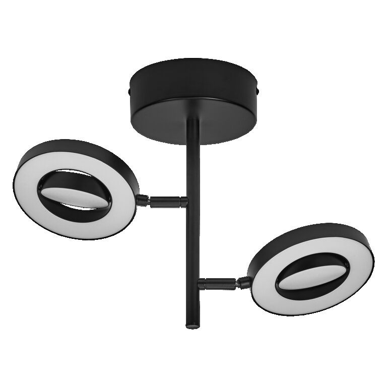 LEDVANCE LED-Deckenstrahler Saturn, 2-fl. CCT, hoch, schwarz günstig online kaufen