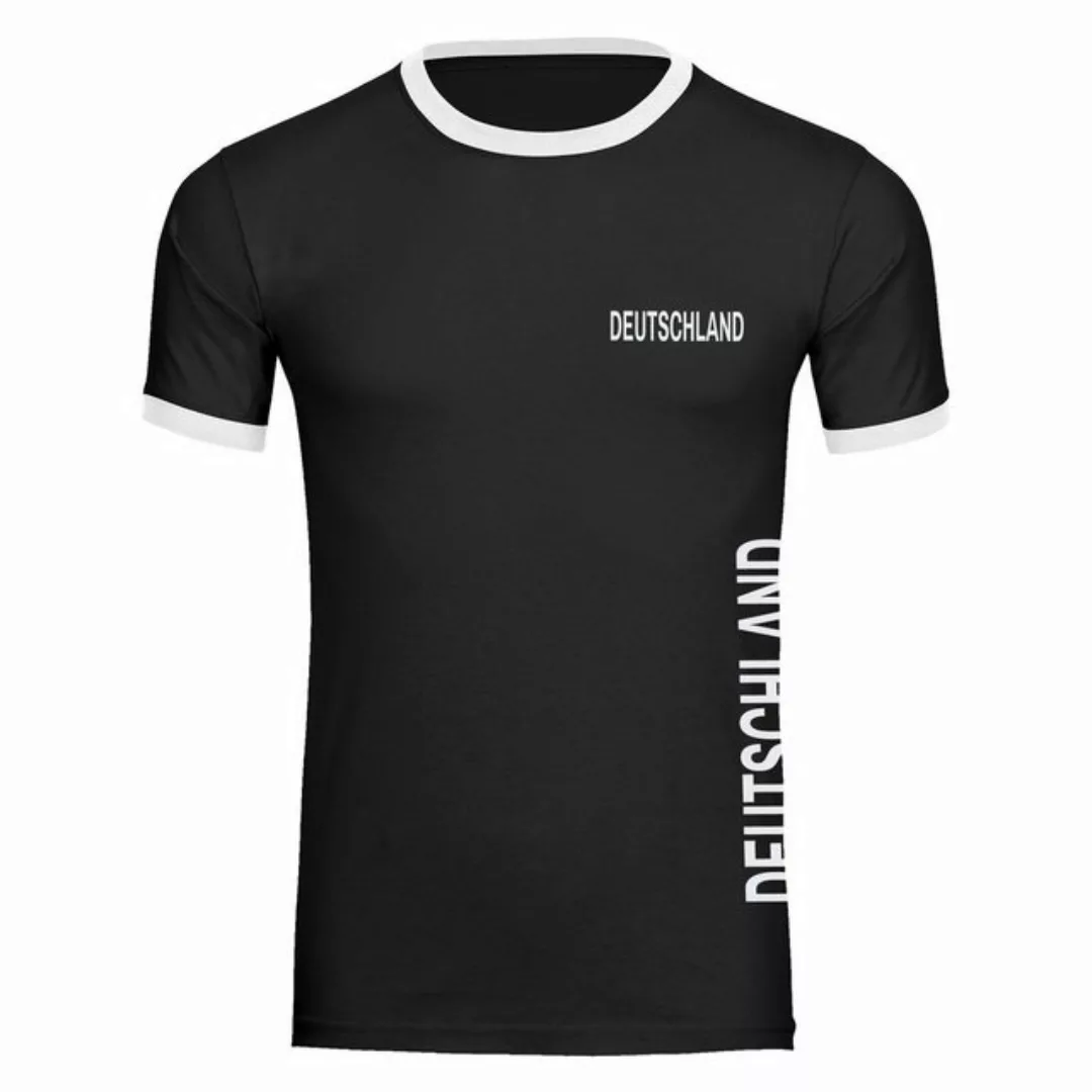 multifanshop T-Shirt Kontrast Deutschland - Brust & Seite - Männer günstig online kaufen