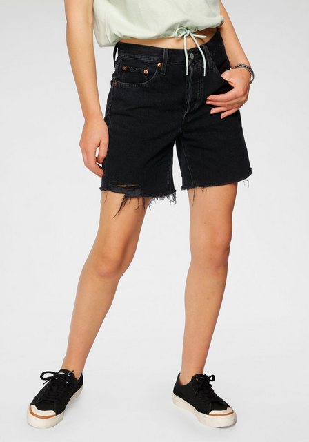 Levis Bermudas "501 MID THIGH SHORT", mit Fransen am Saum günstig online kaufen