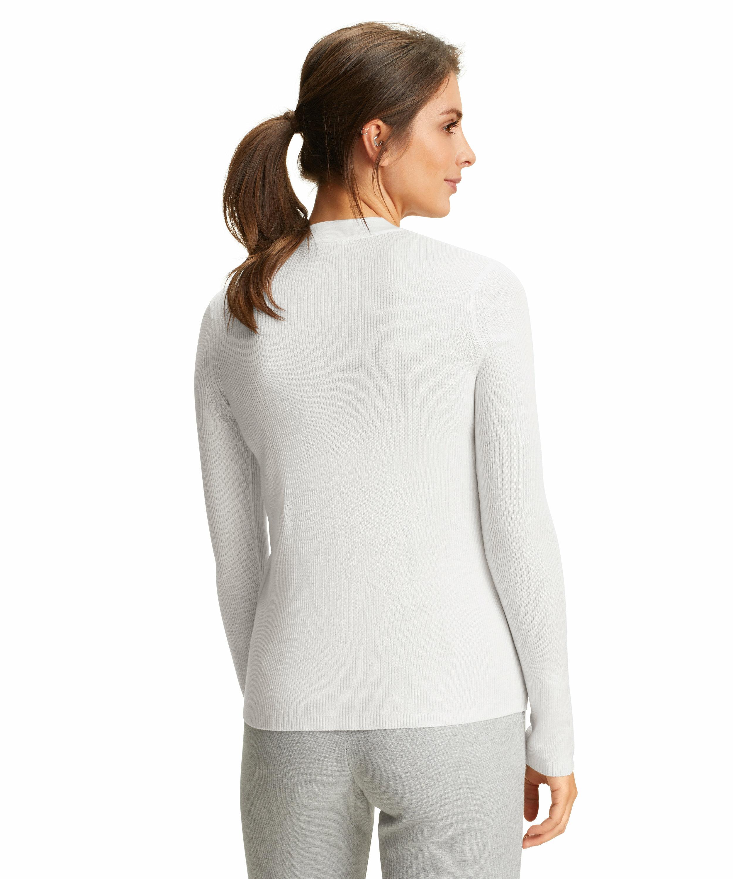 FALKE Damen Pullover V-Ausschnitt, L, Weiß, Struktur, Wolle, 64158-286004 günstig online kaufen
