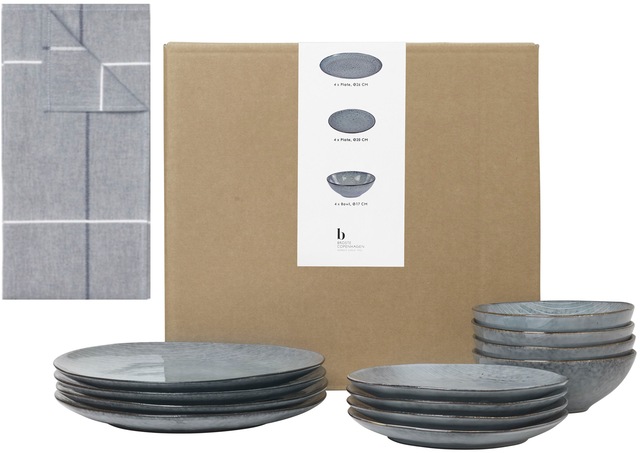 Broste Copenhagen Geschirr-Set »Nordic Sea, inklusive Geschirrtuch Set«, (S günstig online kaufen