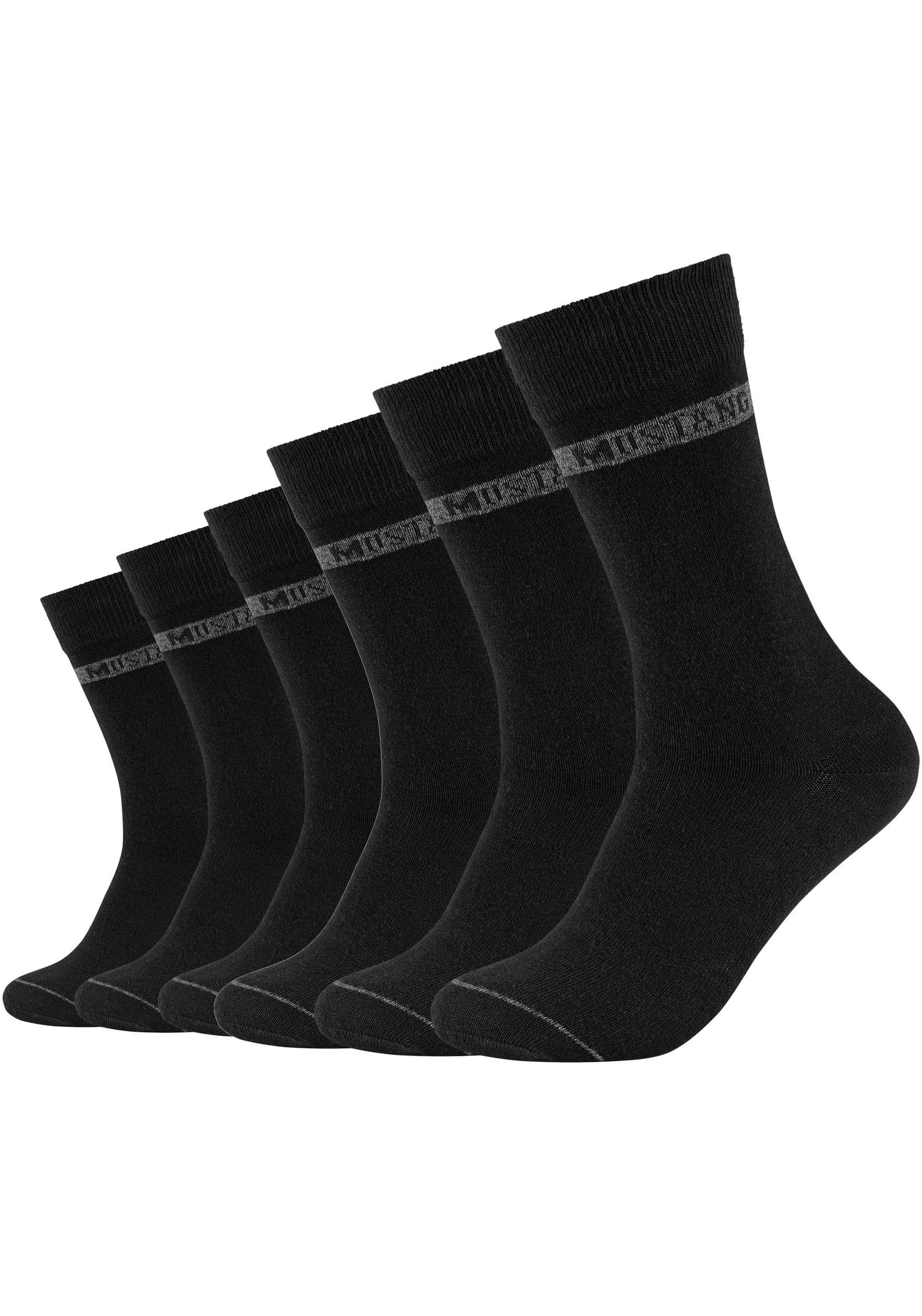 MUSTANG Socken "casual", (6er Pack), mit Weicher und elastischer Komfortbun günstig online kaufen