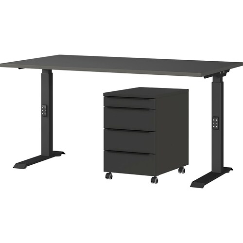 GERMANIA Büromöbel-Set "Mailand", 2-teiliges Set: Schreibtisch + Rollcontai günstig online kaufen