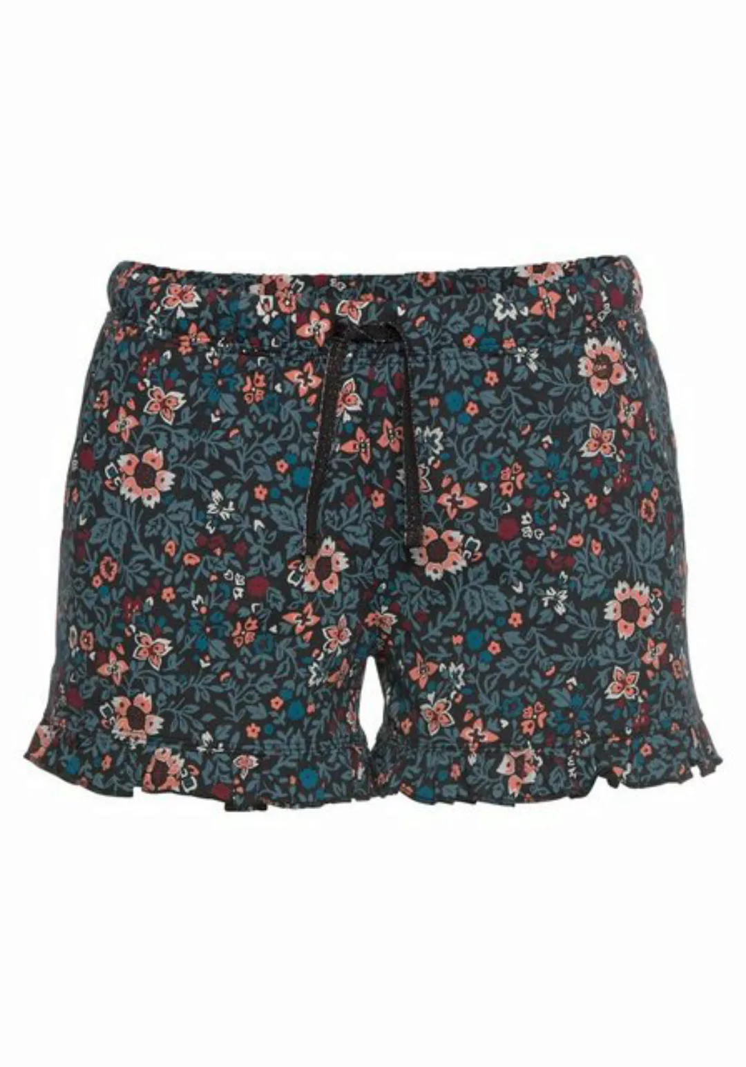 s.Oliver Schlafshorts, im Allover-Muster mit Kräuselsäumen günstig online kaufen