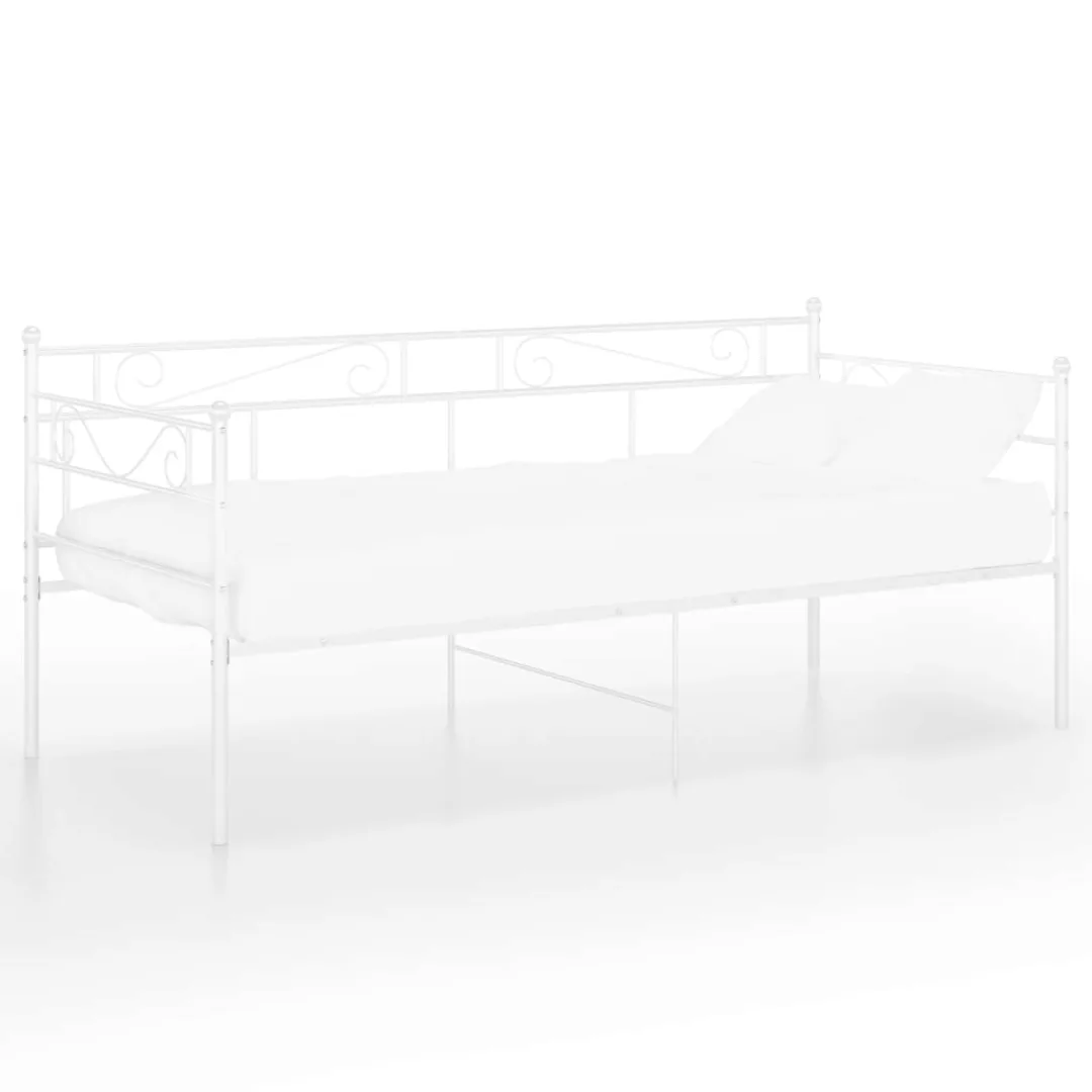 Schlafsofa Bettgestell Weiß Metall 90x200 Cm günstig online kaufen