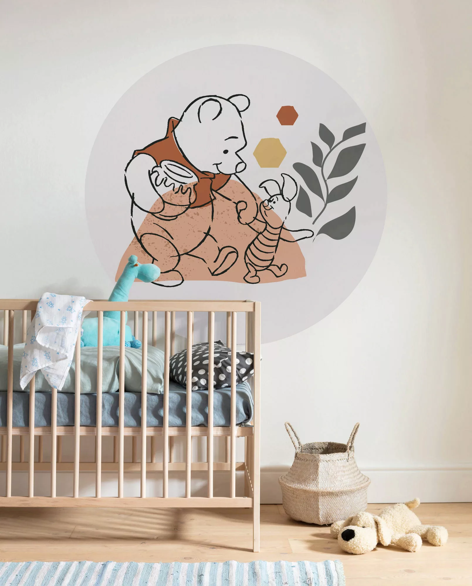 Komar Vliesfototapete Dot Winnie Pooh Soulmate selbstklebend Ø 125 cm günstig online kaufen