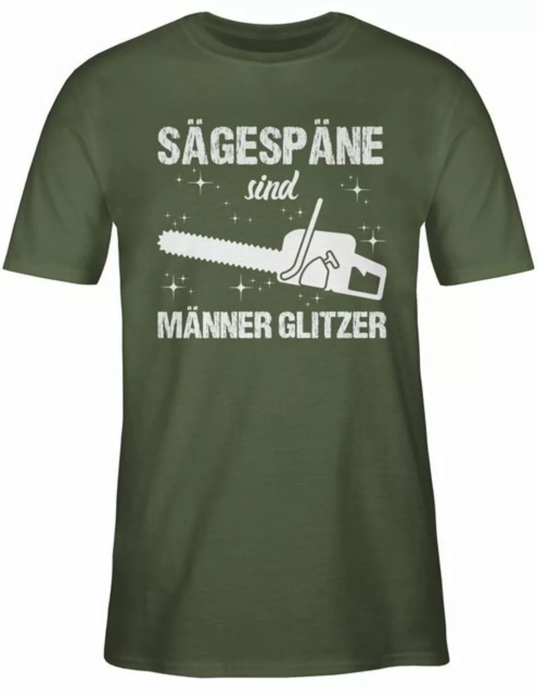 Shirtracer T-Shirt Sägespäne sind Männer Glitzer - weiß Herren & Männer Ges günstig online kaufen