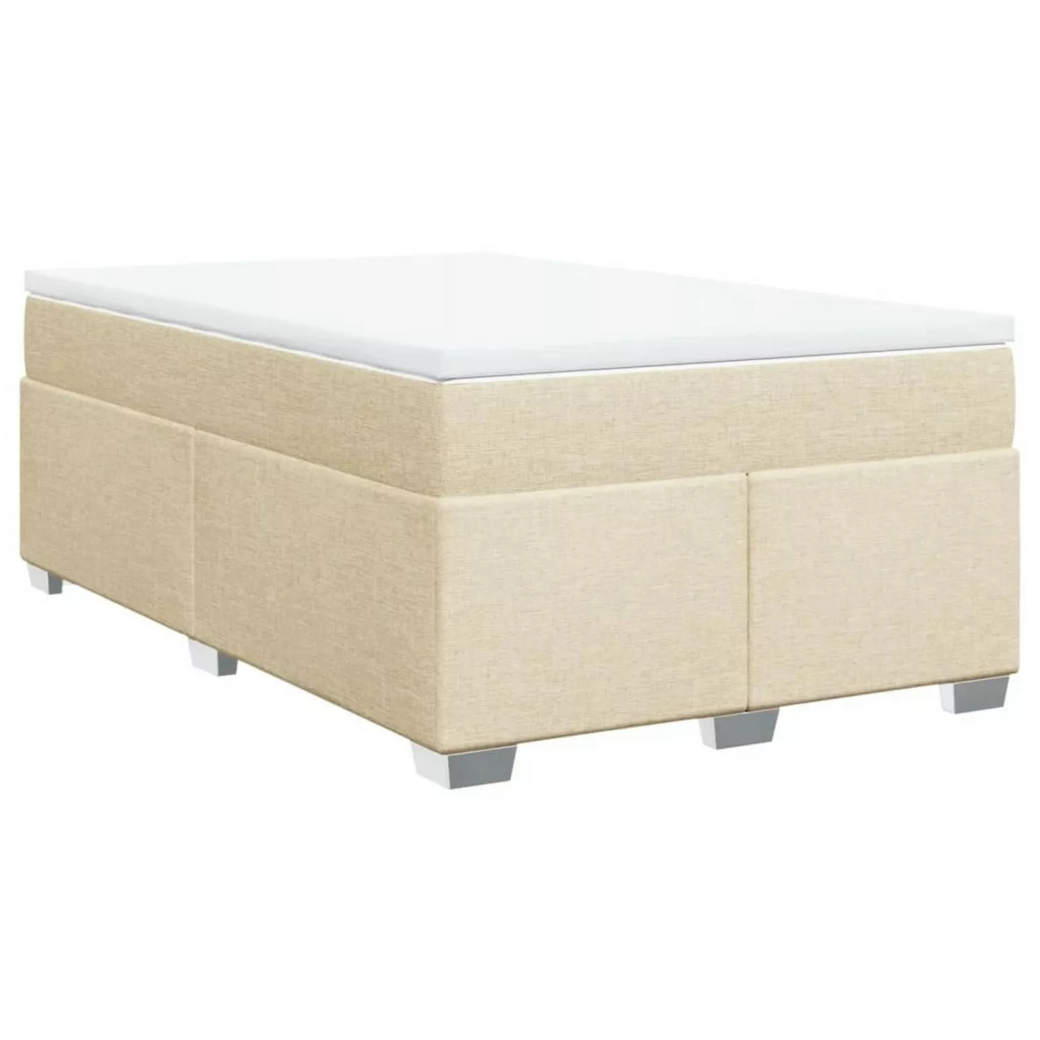 vidaXL Boxspringbett mit Matratze Creme 120x190 cm Stoff2104874 günstig online kaufen