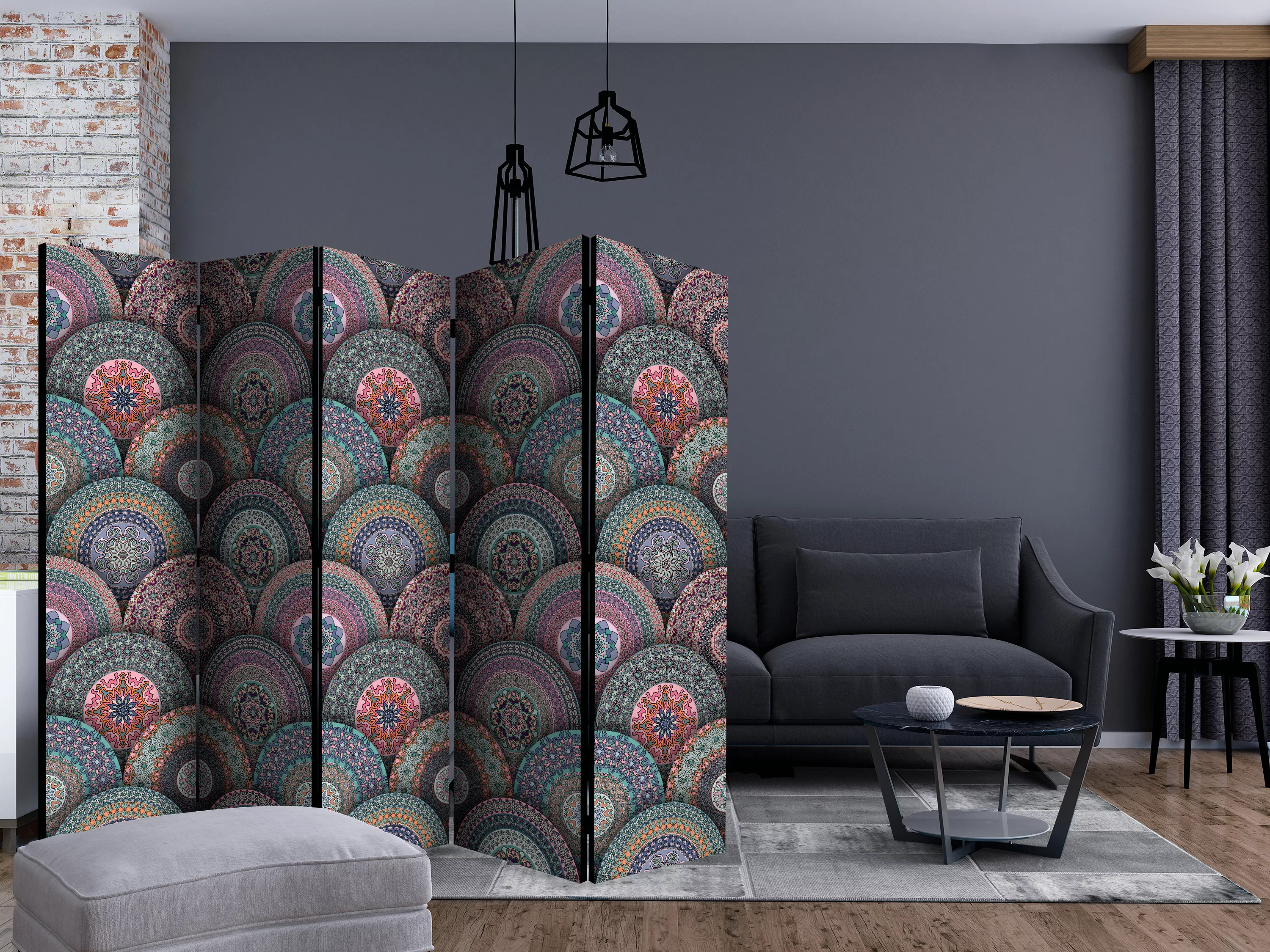 5-teiliges Paravent - Oriental Kaleidoscope Ii [room Dividers] günstig online kaufen