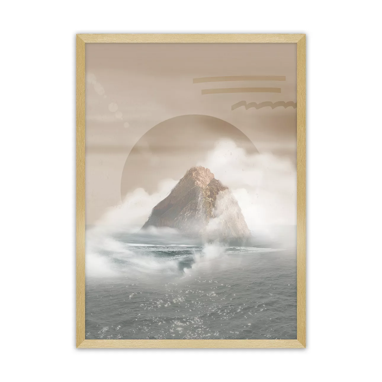 Poster Mountains, 40 x 50 cm, Rahmen wählen: gold günstig online kaufen