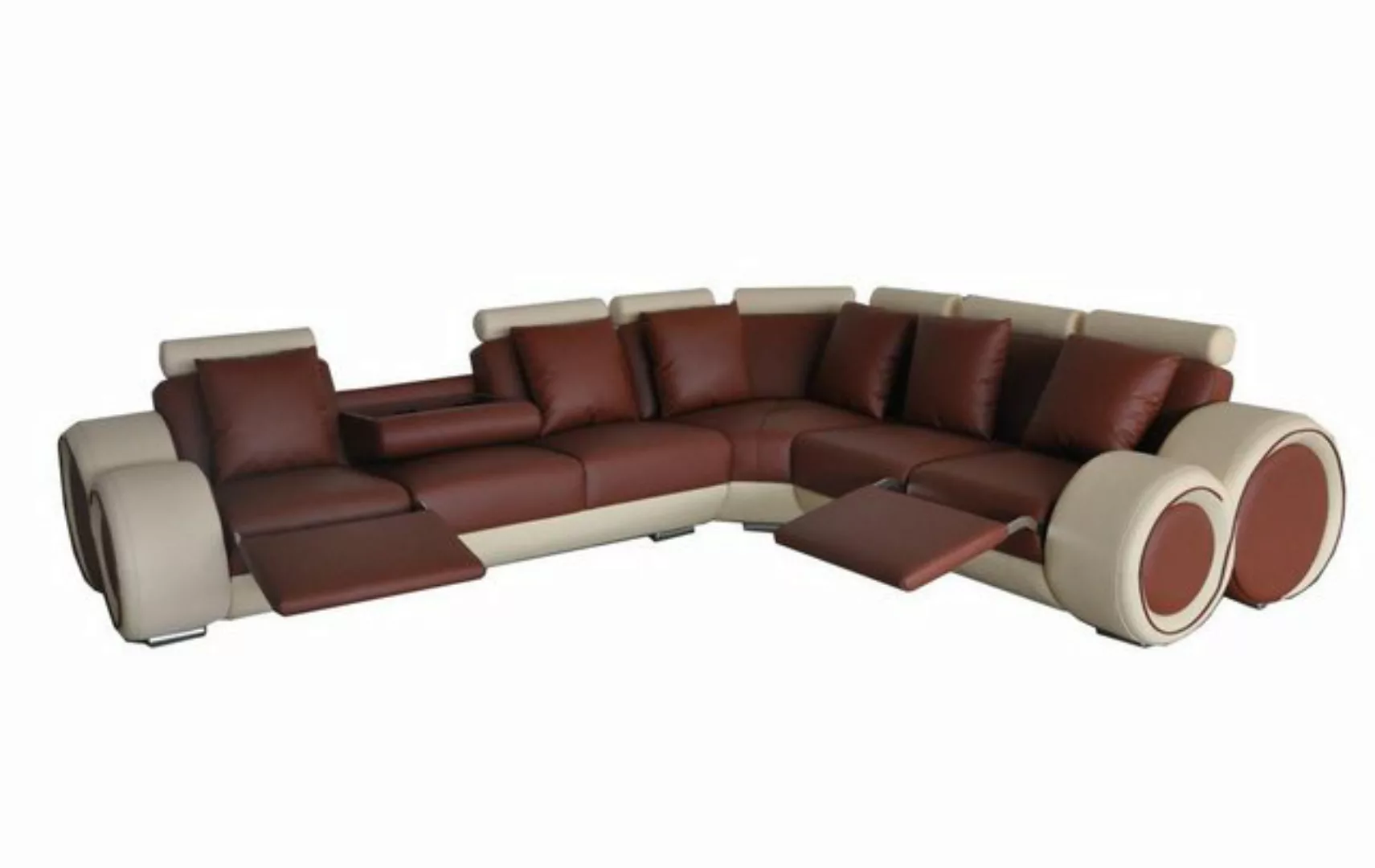 Xlmoebel Ecksofa Neues Ecksofa mit XXL-Sitzfläche und USB-Anschluss in eleg günstig online kaufen