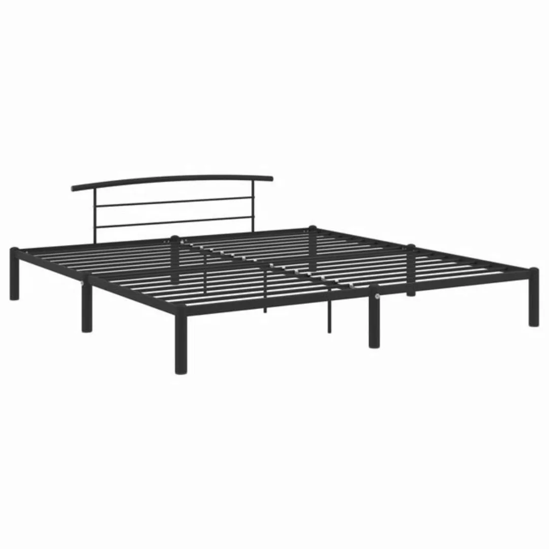 furnicato Bettgestell Schwarz Metall 200x200 cm (1-tlg) günstig online kaufen