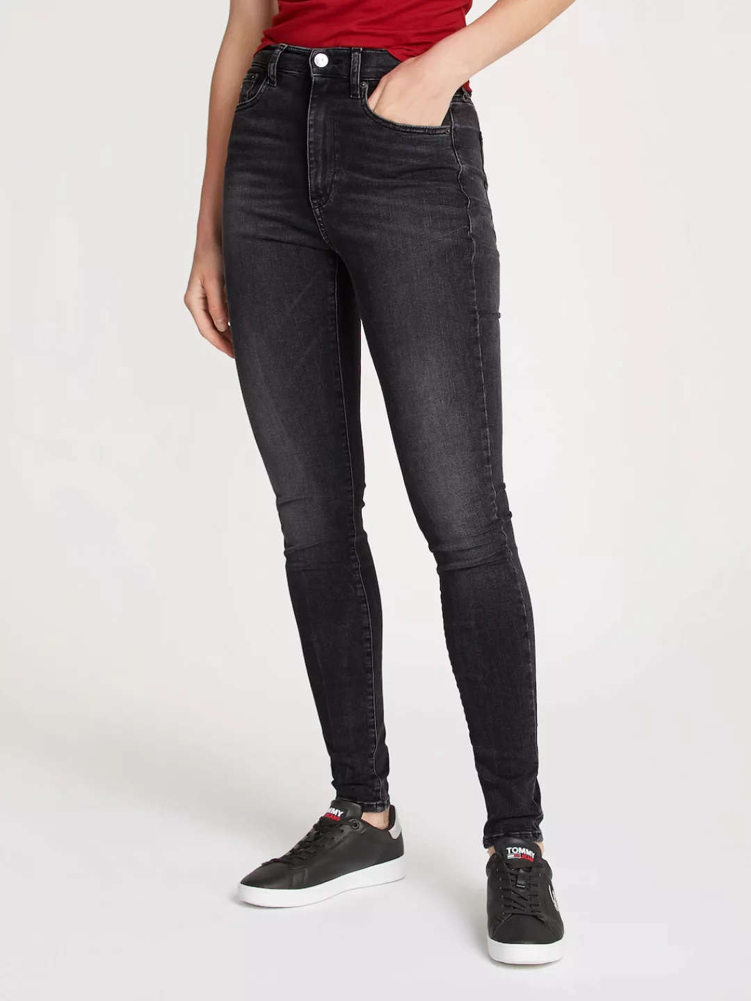 Tommy Jeans Skinny-fit-Jeans "SYLVIA HGH SKN DH1282", mit Logo-Badge günstig online kaufen