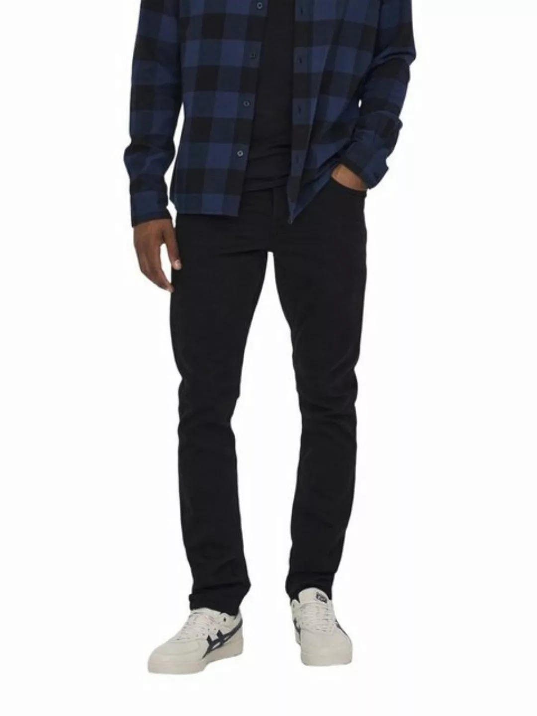 Only & Sons Herren Jeans ONSLOOM BLACK WASHED DCC 0447 - Slim Fit - Schwarz günstig online kaufen