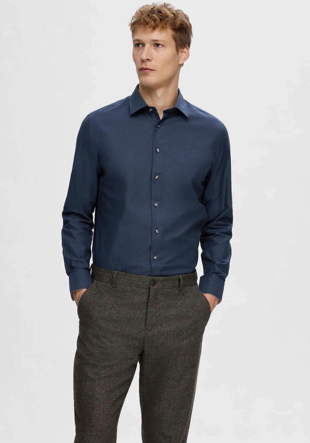 SELECTED HOMME Langarmhemd "SLHSLIMSOHO-DETAIL SHIRT LS NOOS" günstig online kaufen