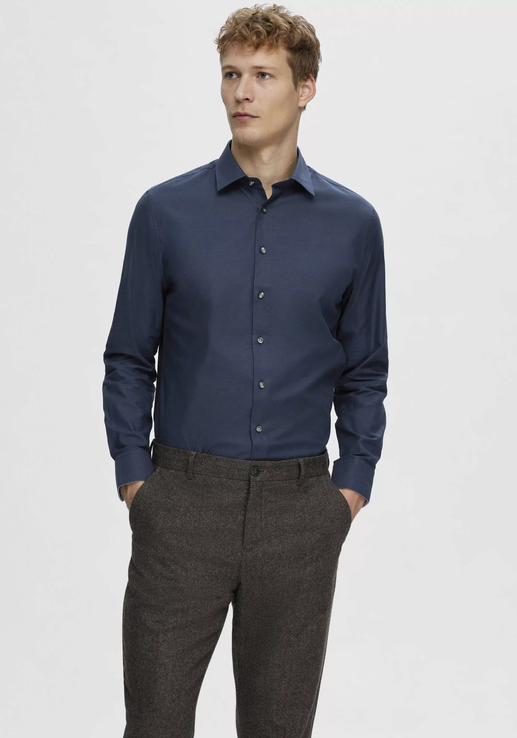 SELECTED HOMME Langarmhemd SLHSLIMSOHO-DETAIL SHIRT LS NOOS günstig online kaufen