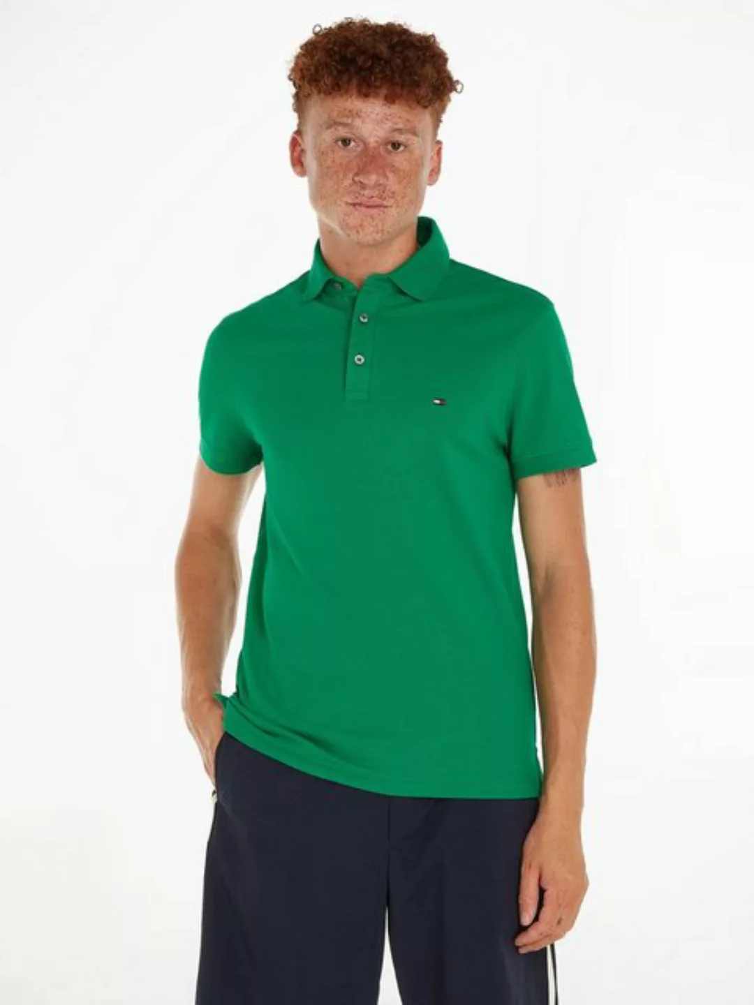 Tommy Hilfiger Poloshirt "1985 SLIM POLO", aus leicht strukturiertem Piqué- günstig online kaufen