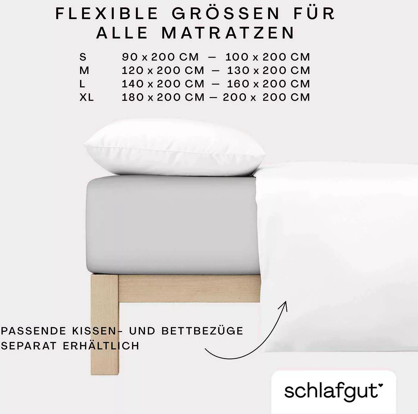 Schlafgut Spannbettlaken »CASUAL u.a. in Gr. 90x200, 140x200 oder 180x200 c günstig online kaufen