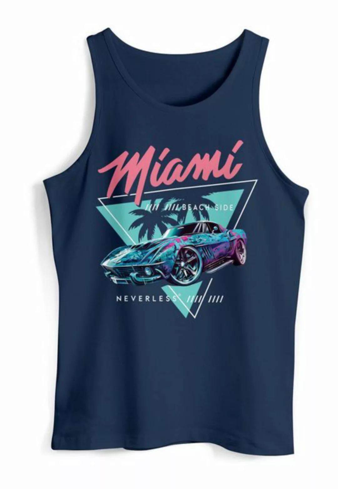 Neverless Tanktop Herren Tank-Top Bedruckt Miami Beach Surfing Motiv USA Re günstig online kaufen