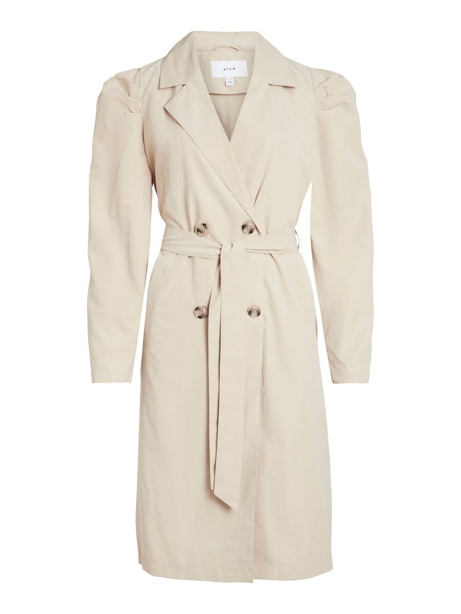 VILA Puffärmel Trenchcoat Damen Beige günstig online kaufen