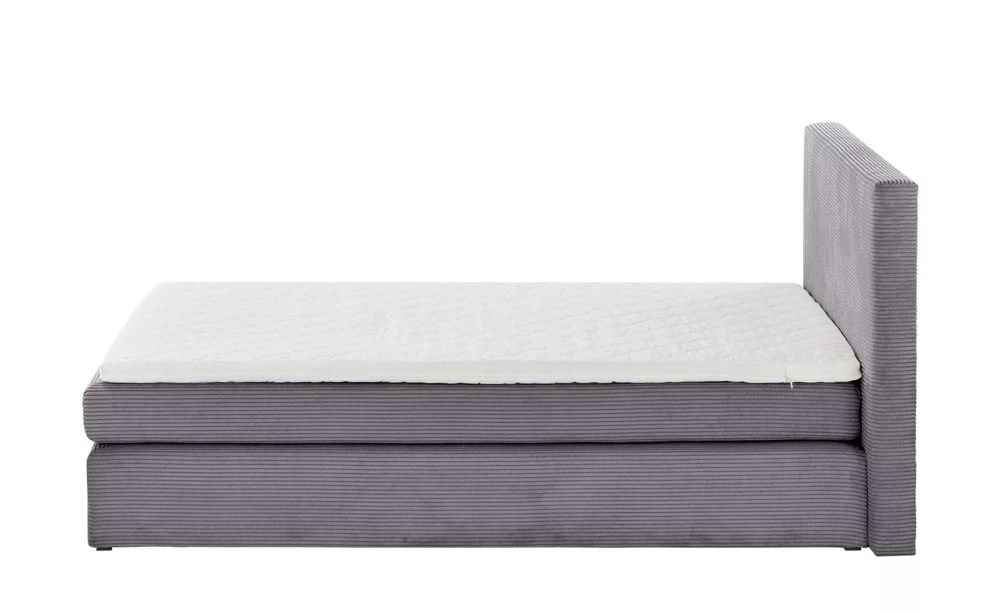 smart Boxspringbett  Basic ¦ grau ¦ Maße (cm): B: 133 H: 97 T: 211 Betten > günstig online kaufen