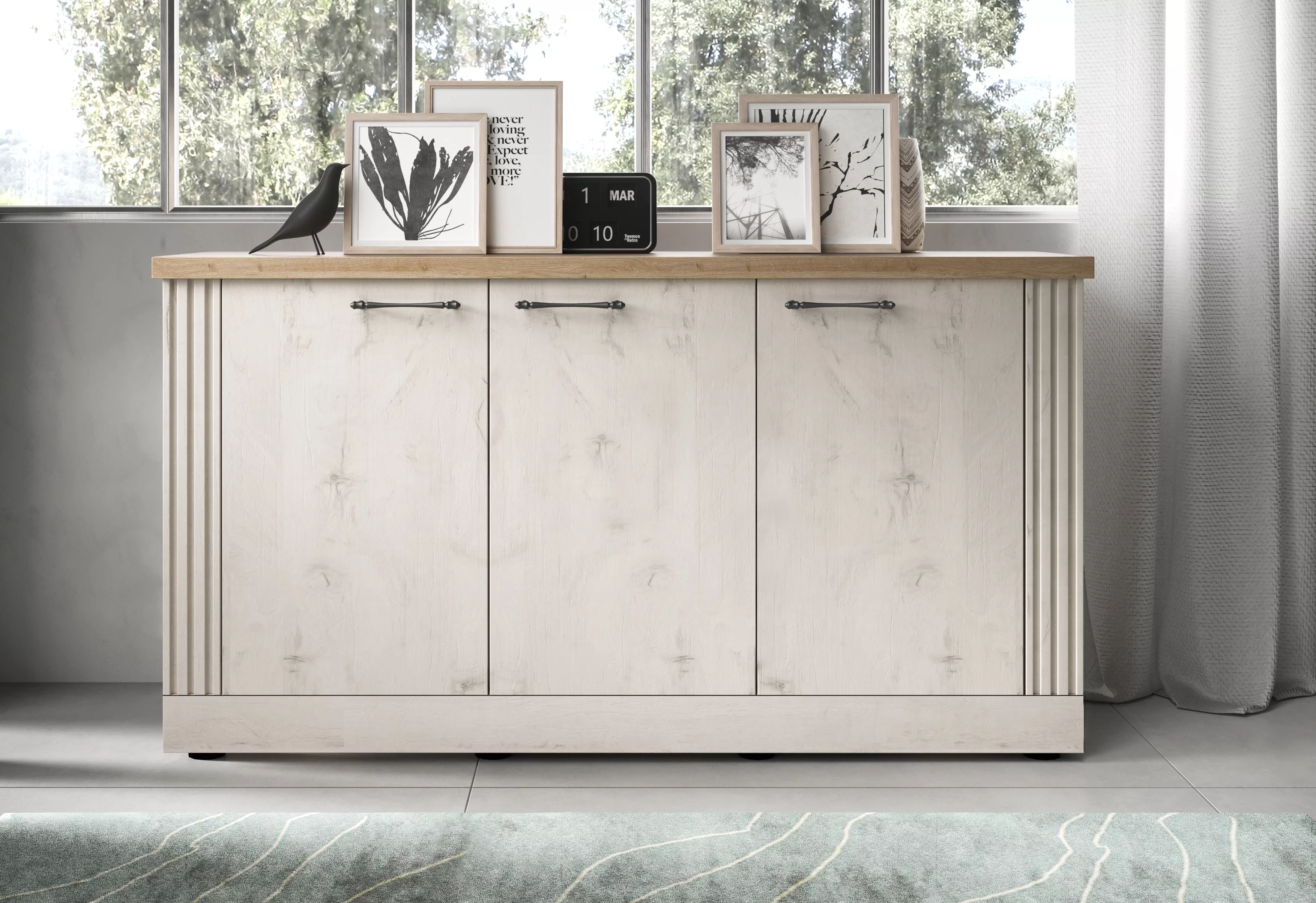 Home affaire Sideboard "Country Breite 164 cm, Kommode mit 3 Türen, Anricht günstig online kaufen